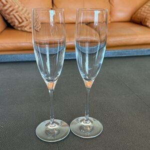 RCR Elegant Clear Champagne Flutes set of two